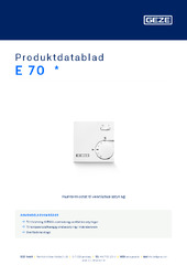 E 70  * Produktdatablad DA
