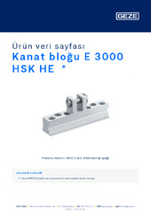 Kanat bloğu E 3000 HSK HE  * Ürün veri sayfası TR
