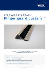Finger guard curtain  * Product data sheet EN