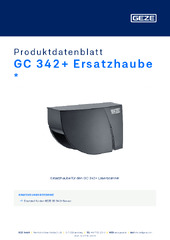 GC 342+ Ersatzhaube  * Produktdatenblatt DE