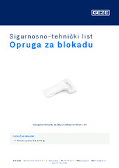 Opruga za blokadu Sigurnosno-tehnički list HR
