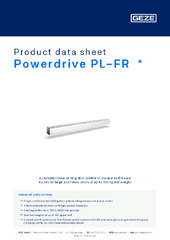 Powerdrive PL-FR  * Product data sheet EN