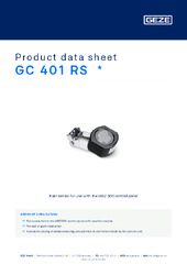GC 401 RS  * Product data sheet EN