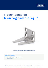 Montagesæt-fløj  * Produktdatablad DA