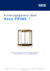 Revo.PRIME  * Productgegevens tabel NL