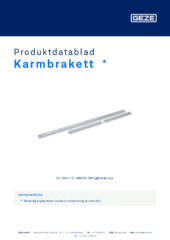 Karmbrakett  * Produktdatablad NB