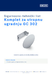 Komplet za stropnu ugradnju GC 302 Sigurnosno-tehnički list HR