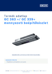 GC 363 +/ GC 339+ mennyezeti beépítőkészlet Termék adatlap HU