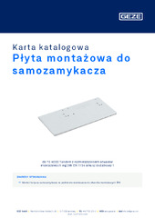 Płyta montażowa do samozamykacza Karta katalogowa PL