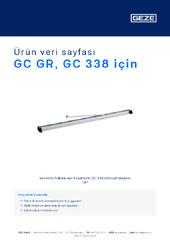 GC GR, GC 338 için Ürün veri sayfası TR