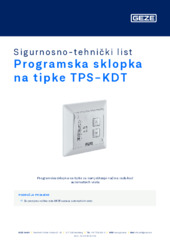 Programska sklopka na tipke TPS-KDT Sigurnosno-tehnički list HR