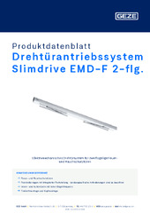 Drehtürantriebssystem Slimdrive EMD-F 2-flg. Produktdatenblatt DE