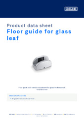 Floor guide for glass leaf Product data sheet EN