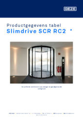 Slimdrive SCR RC2  * Productgegevens tabel NL