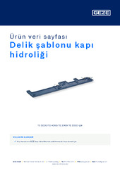 Delik şablonu kapı hidroliği Ürün veri sayfası TR