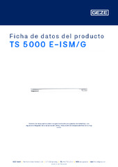 TS 5000 E-ISM/G Ficha de datos del producto ES