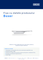 Boxer Fișa cu datele produsului RO