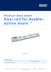 Door rail for double-action doors  * Product data sheet EN