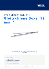 Gleitschiene Boxer 12 mm  * Produktdatenblatt DE
