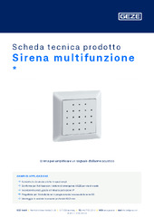 Sirena multifunzione  * Scheda tecnica prodotto IT