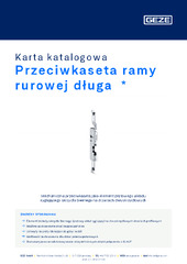 Przeciwkaseta ramy rurowej długa  * Karta katalogowa PL
