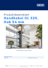 Handhebel OL 320, Hub 54 mm Produktdatenblatt DE