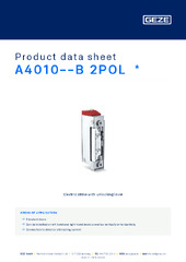 A4010--B 2POL  * Product data sheet EN