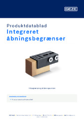Integreret åbningsbegrænser Produktdatablad DA