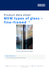 MSW types of glass - fine-framed  * Product data sheet EN