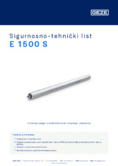 E 1500 S Sigurnosno-tehnički list HR