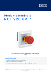 NOT 220 UP  * Produktdatenblatt DE