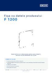 F 1200 Fișa cu datele produsului RO