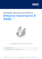 Attacco lucernario E 3000  * Scheda tecnica prodotto IT