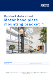 Motor base plate mounting bracket  * Product data sheet EN