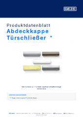 Abdeckkappe Türschließer  * Produktdatenblatt DE