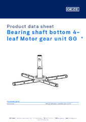 Bearing shaft bottom 4-leaf Motor gear unit GG  * Product data sheet EN