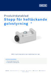 Stopp för heltäckande golvstyrning  * Produktdatablad SV