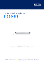 E 250 NT Ürün veri sayfası TR
