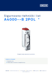 A4000--B 2POL  * Sigurnosno-tehnički list HR