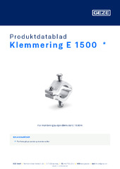 Klemmering E 1500  * Produktdatablad NB