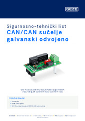 CAN/CAN sučelje galvanski odvojeno Sigurnosno-tehnički list HR