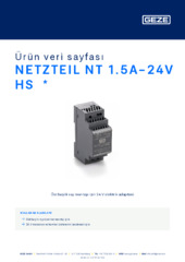 NETZTEIL NT 1.5A-24V HS Ürün veri sayfası TR