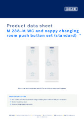 M 238-M WC and nappy changing room push button set (standard)  * Product data sheet EN