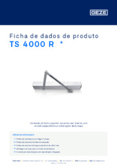 TS 4000 R  * Ficha de dados de produto PT