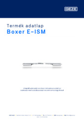 Boxer E-ISM Termék adatlap HU