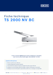 TS 2000 NV BC Fiche technique FR