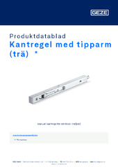 Kantregel med tipparm (trä)  * Produktdatablad SV