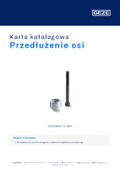 Przedłużenie osi Karta katalogowa PL