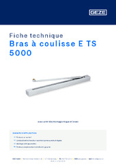 Bras à coulisse E TS 5000 Fiche technique FR