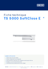 TS 5000 SoftClose E  * Fiche technique FR